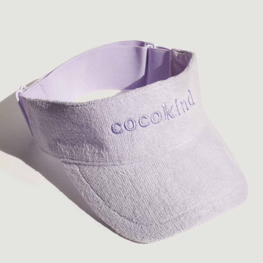 Cocokind Purple Terry Cloth Visor